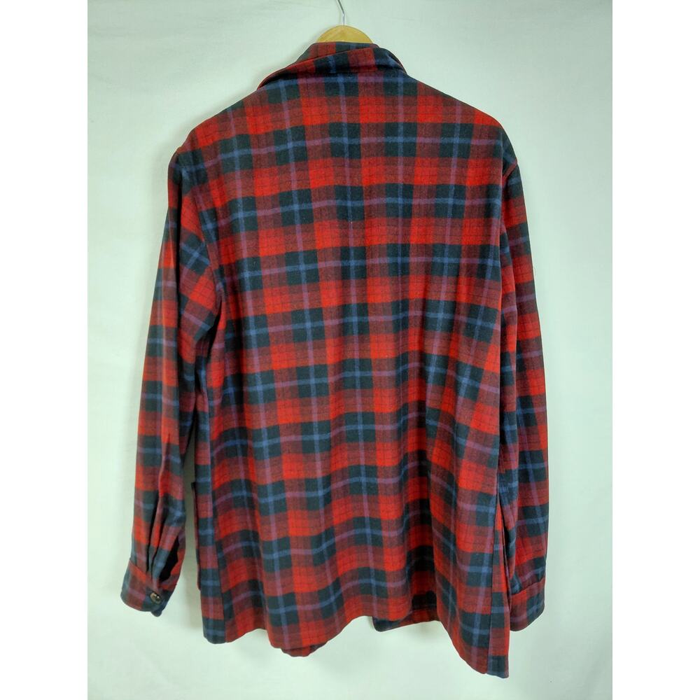 Vintage Pendleton Virgin 100% Wool Flannel Heavy Shirt Jacket Men Size XL - Picture 4 of 10